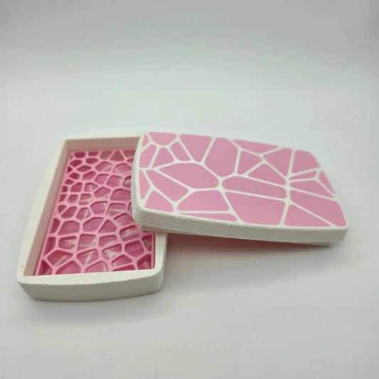 Boîte à savon Design Voronoi Nomade - Artisanal Biosourcé Jura