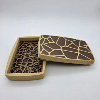 Boîte à savon Design Voronoi Nomade - Artisanal Biosourcé Jura