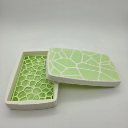 Boîte à savon Design Voronoi Nomade - Artisanal Biosourcé Jura